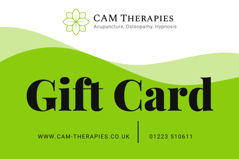 CAM Therapies Gift Card in Cambridge